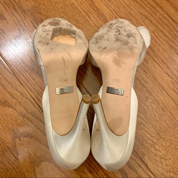 Badgley Mischka Open Toe d'Orsay Satin 8.5 [wedding, bridal, dress] - Picture 8 of 9